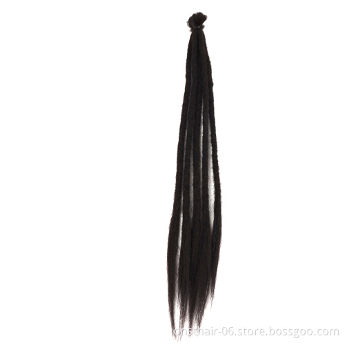 Factory wholesale Dreadlocks Synthetic Braid Hair Extension Crochet Braids Popular Handmade dread locs braiding for women